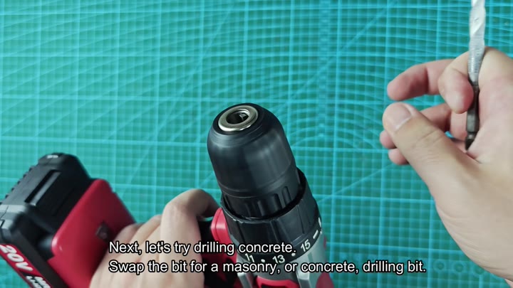 Preparing masonry bit for concrete drilling Preparing masonry bit for concrete drilling