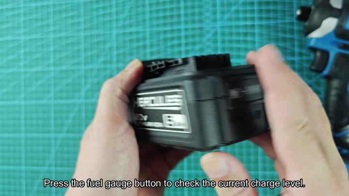 Press fuel gauge button to check charge Press fuel gauge button to check charge