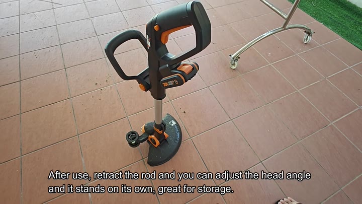 Retract rod for upright storage Retract rod for upright storage