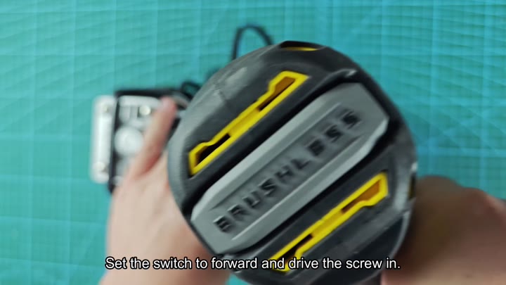 Set switch to forward to drive the screw Set switch to forward to drive the screw