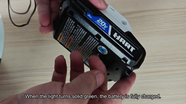 Solid green light means fully charged