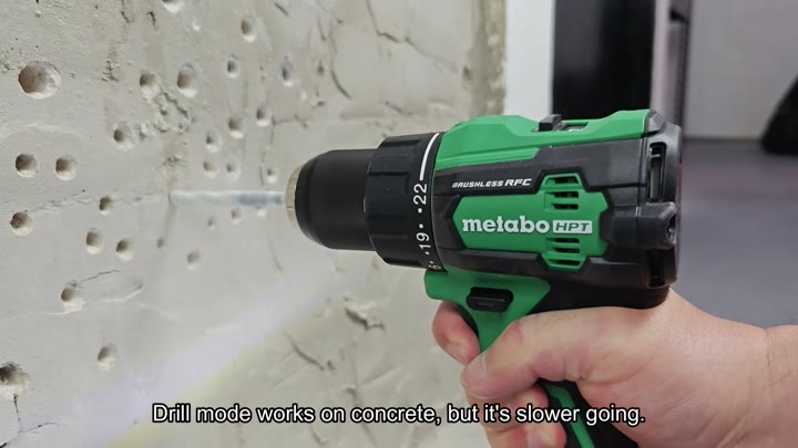 Standard drill mode works slower on concrete Standard drill mode works slower on concrete