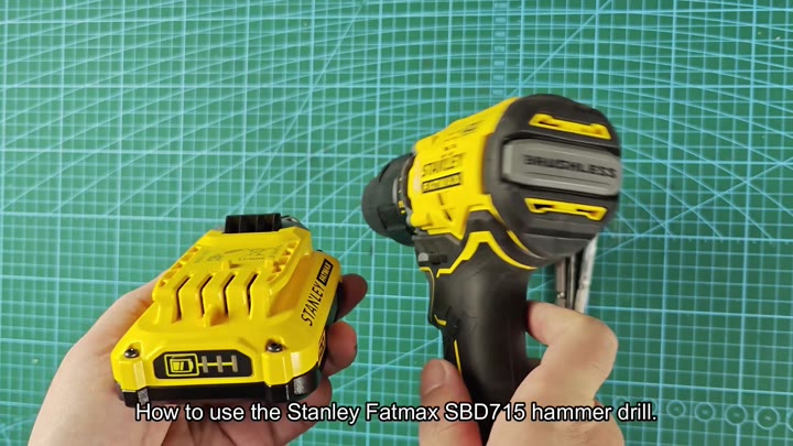 Stanley Fatmax SBD715 hammer drill front view Stanley Fatmax SBD715 hammer drill front view