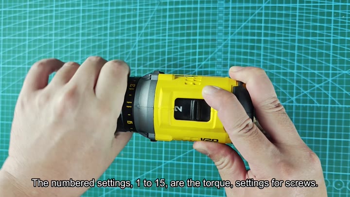 Torque settings 1 to 15 for screws Torque settings 1 to 15 for screws